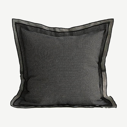 Charcoal Border Jacquard Cushion Covers