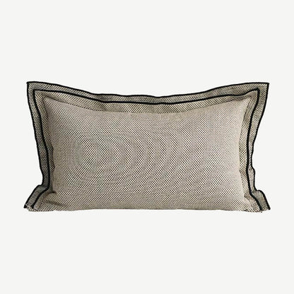 Stone Border Jacquard Lumbar Cushion Covers