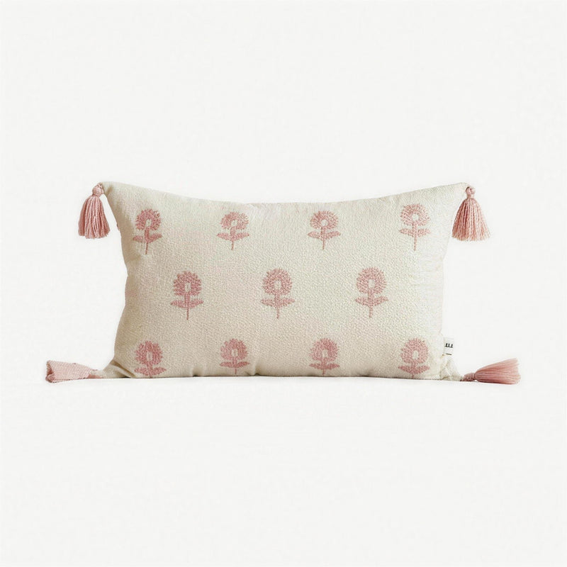 Ivory & Rose embroidery cushion cover, 30 x 50 cm