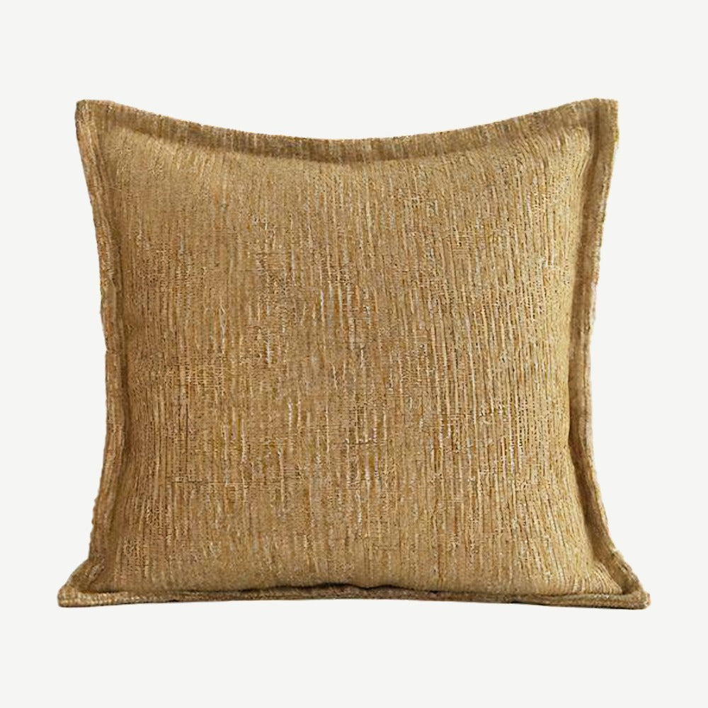 Mustard Chenille Embroidery Cushion Covers