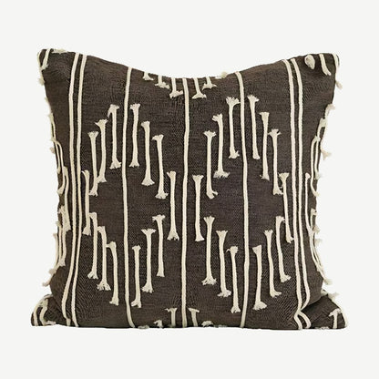 Espresso cord embroidery cushion cover, 50 x 50 cm