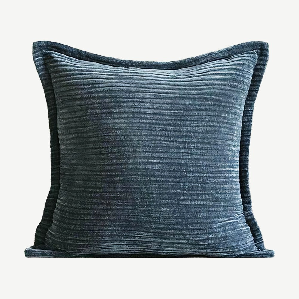 Denim Blue washed velvet cushion cover, 50 x 50 cm