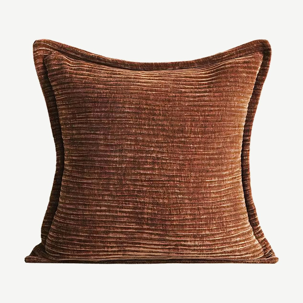 Rust washed velvet cushion cover, 50 x 50 cm