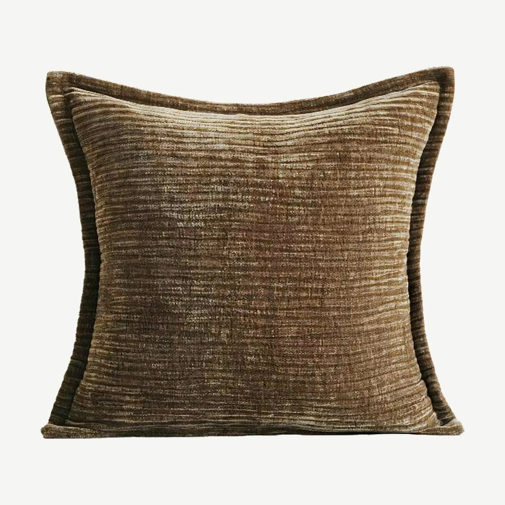 Tobacco washed velvet cushion cover, 50 x 50 cm