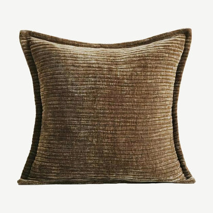 Tobacco washed velvet cushion cover, 50 x 50 cm