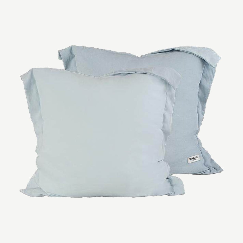 Powder Blue double-face two-tone cushion cover, 55 x 55 cm