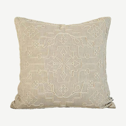 Oat cord embroidery cushion cover, 50 x 50 cm