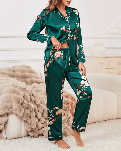 Floral Grace Long Pyjama Set — Women's