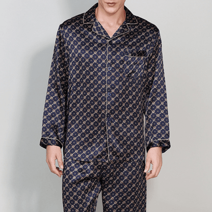 19 momme Geometry Chains Long Pyjama Set — Men's