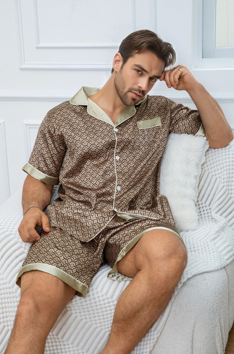 Vintage Modal Cloud Short Pyjama Set — Men's
