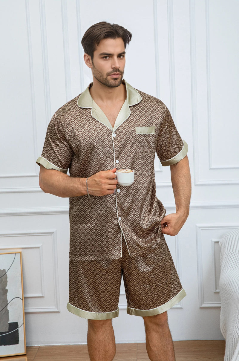 Vintage Modal Cloud Short Pyjama Set — Men's