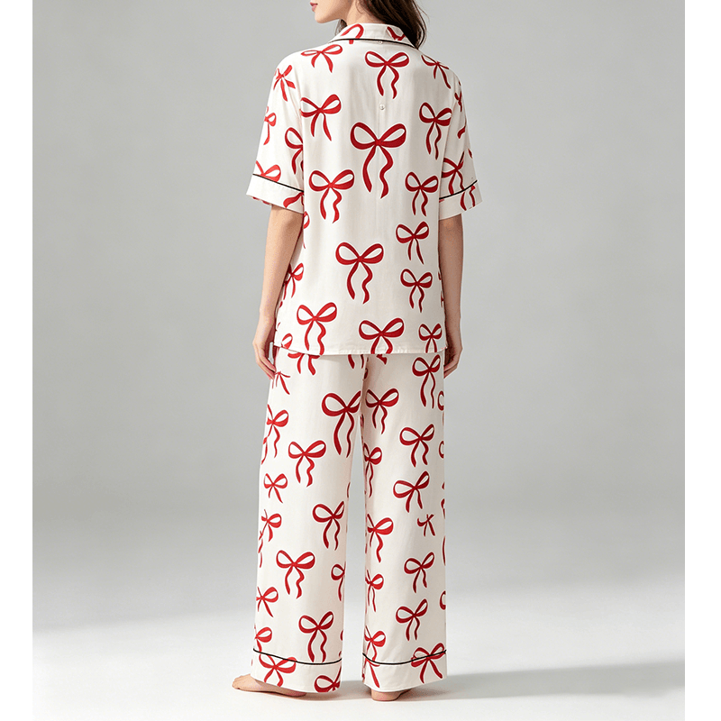 Bowie Red Long Pyjama Set — Women's