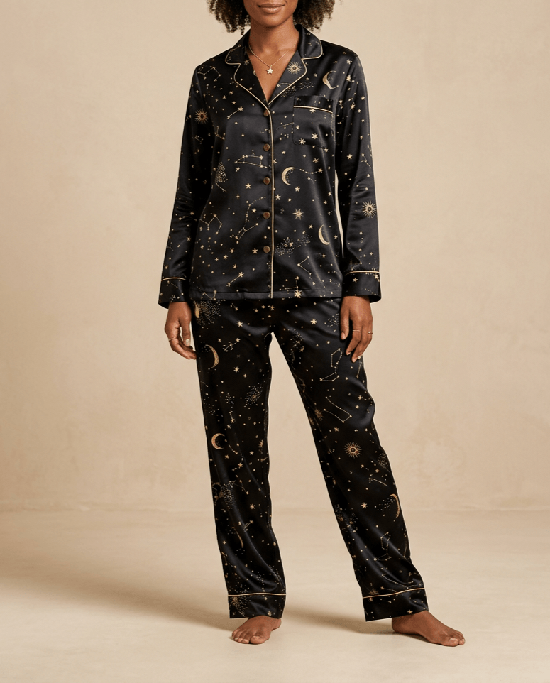 Starry Night Long Pyjama Set — Women's