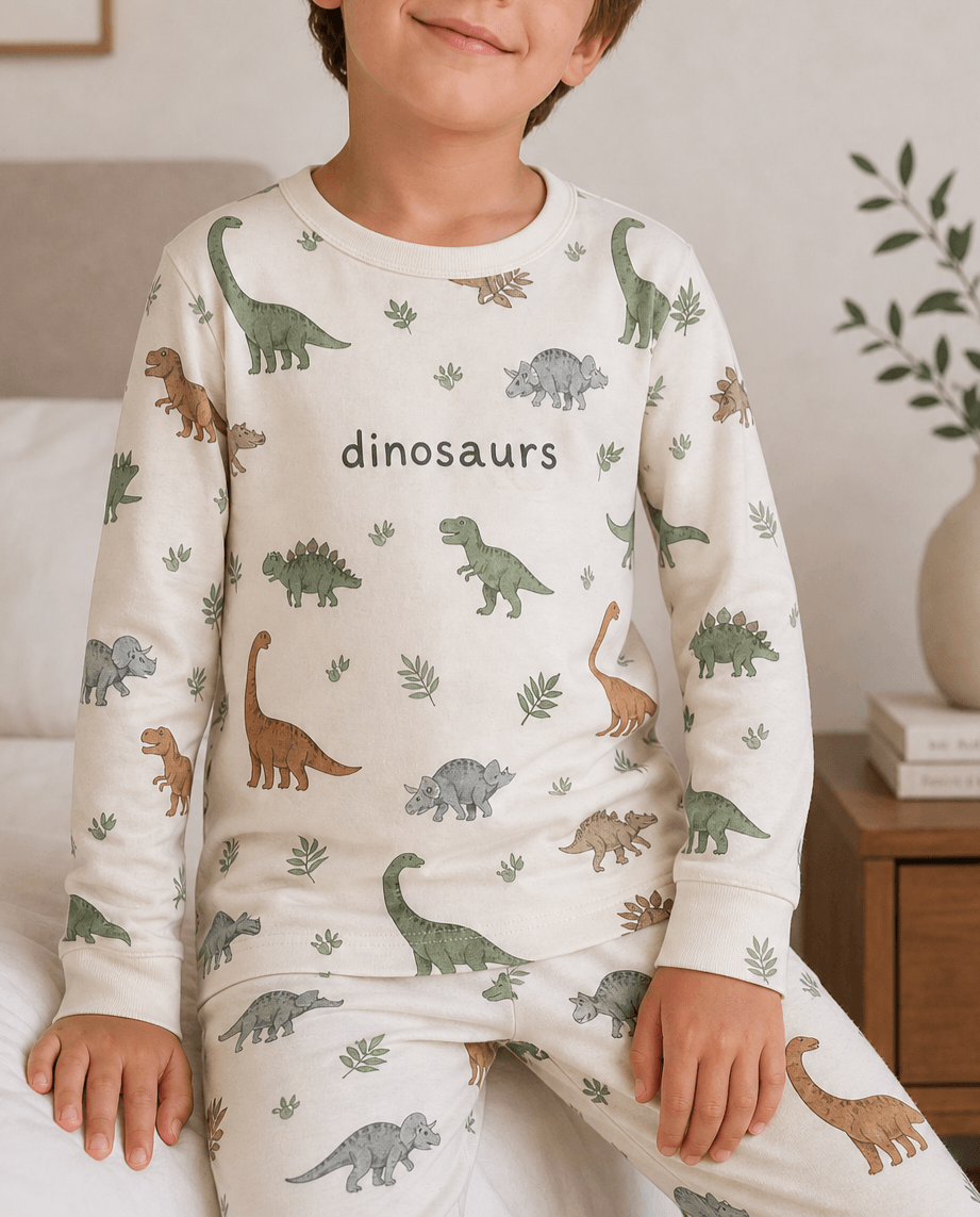 Dinosaurs Long Pyjama Set — Kids