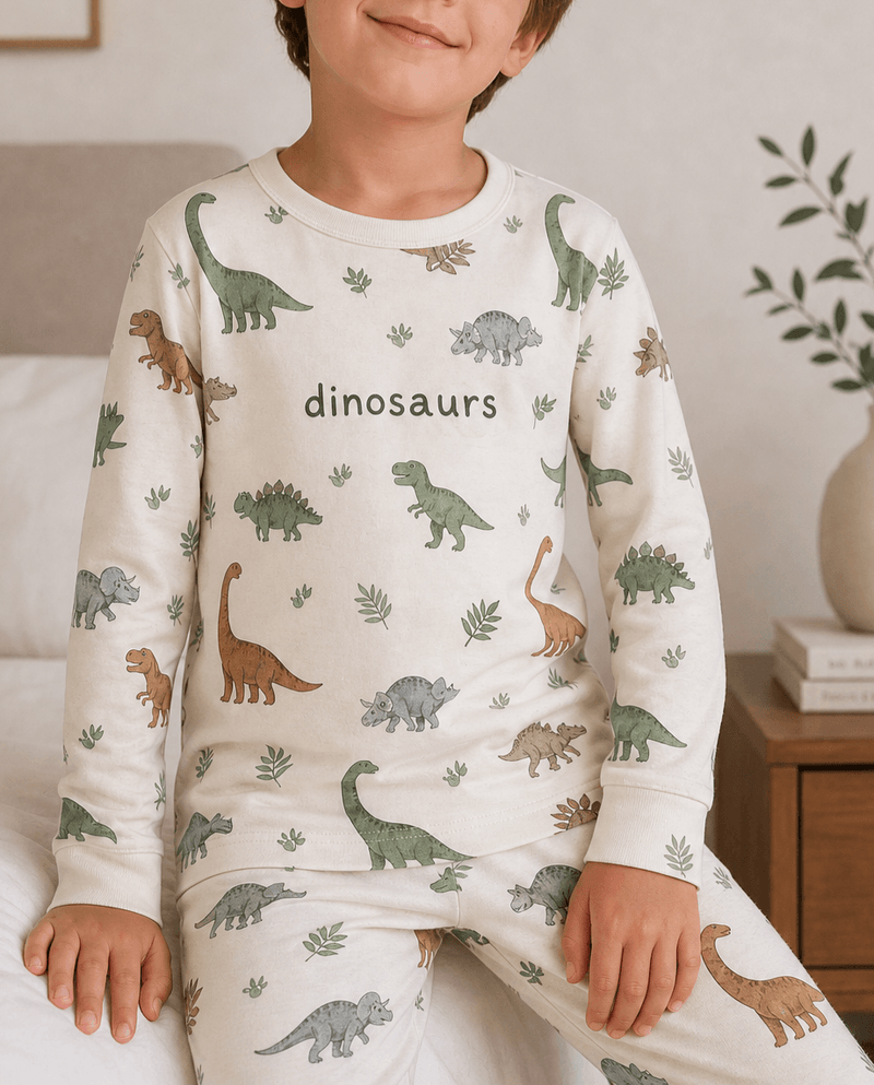 Dinosaurs Long Pyjama Set — Kids