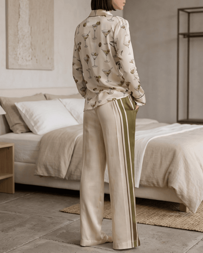 Martini Olive Long Pyjama Set — Women's