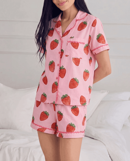 Sweet Strawberry Short Pyjama Set — Women's