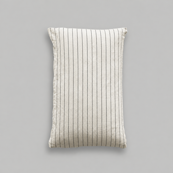 Pillowcases in Black Pinstripe, Cloud Cotton