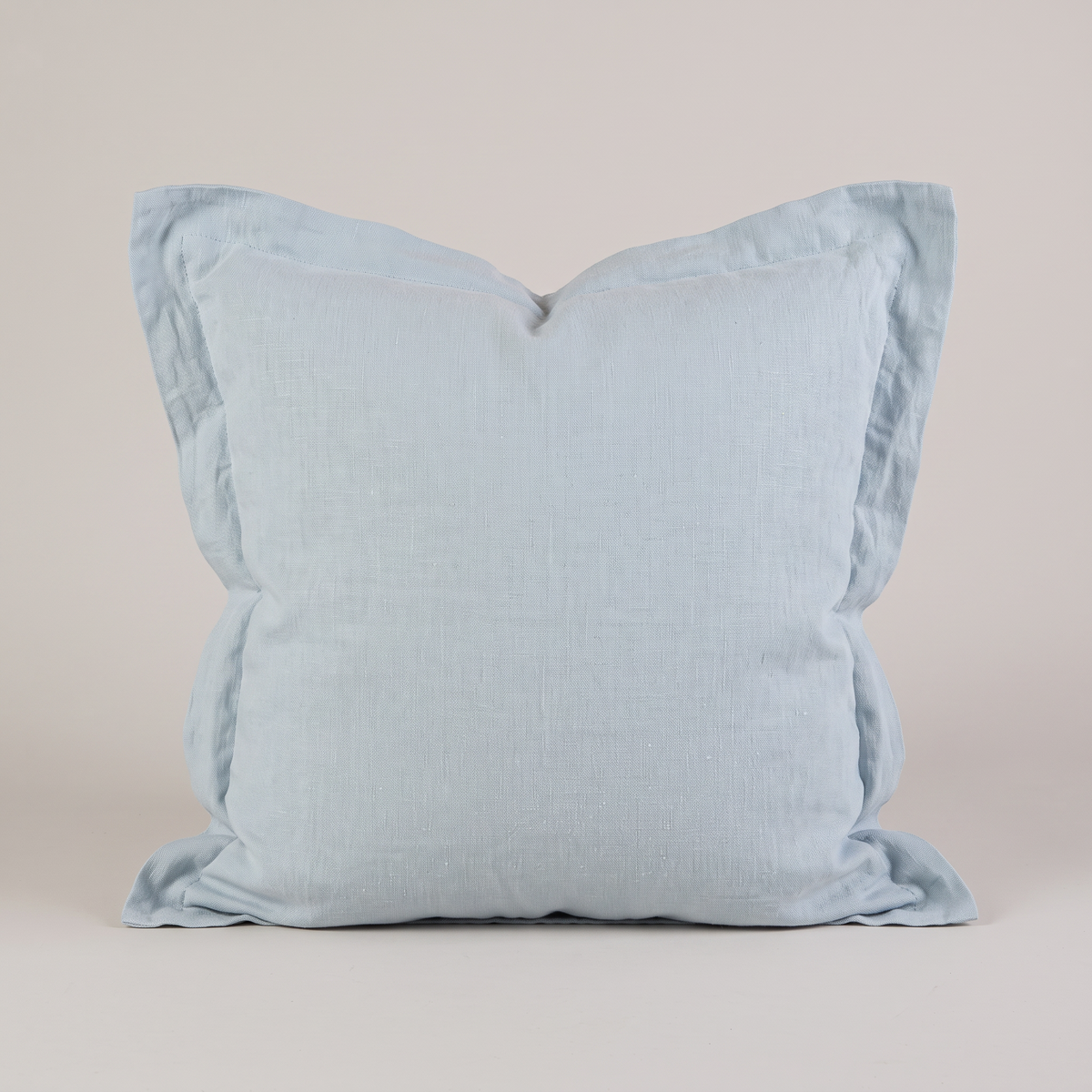 Powder blue two-tone lyocell linen cushion cover, single cushion