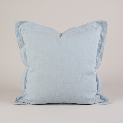 Powder blue two-tone lyocell linen cushion cover, single cushion