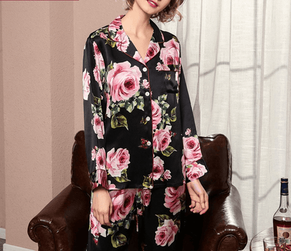 Luxury Roses Long Pyjama Set — Women's