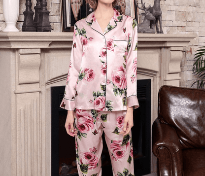 Luxury Roses Long Pyjama Set — Women's