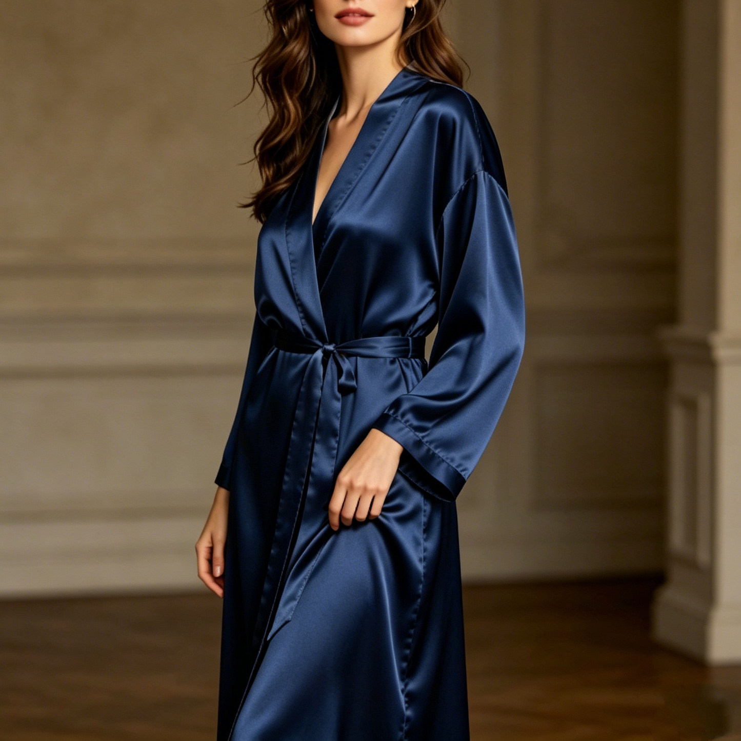 19 momme Solid Bath Robes — Women's
