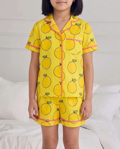 Ripe Lemon Short Pyjama Set — Kids
