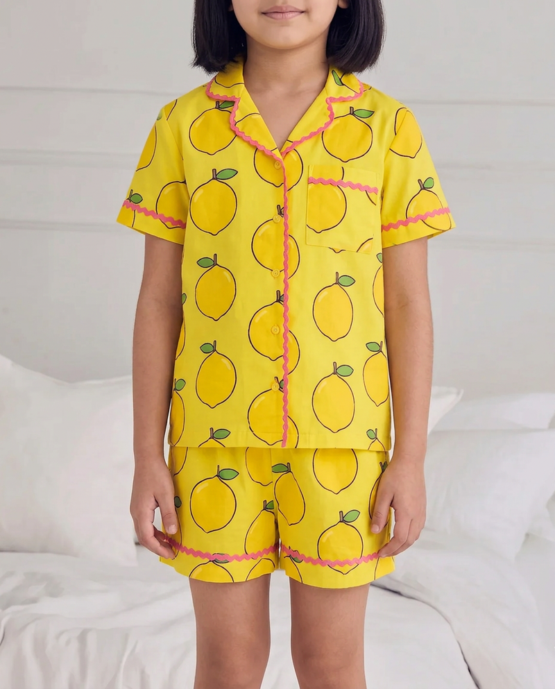 Ripe Lemon Short Pyjama Set — Kids