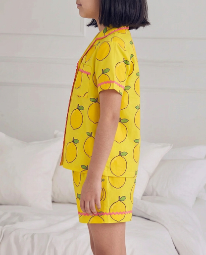 Ripe Lemon Short Pyjama Set — Kids