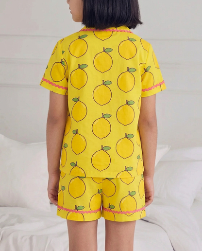 Ripe Lemon Short Pyjama Set — Kids