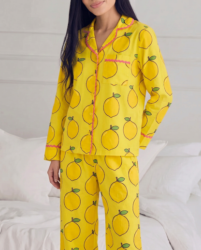 Ripe Lemon Long Pyjama Set — Women's