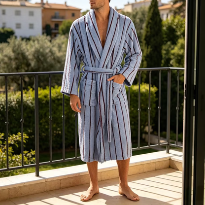 Casual Home Soft Terry Bathrobe — Men's