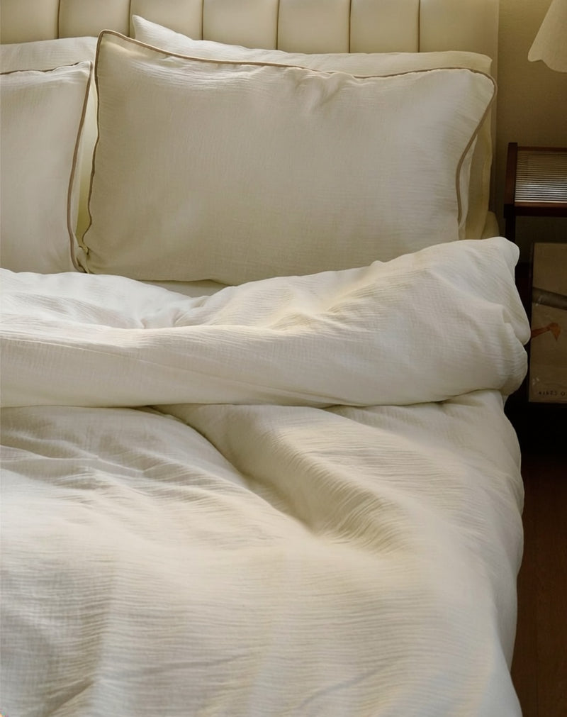 Bedding Set - Piped Cloud Cotton
