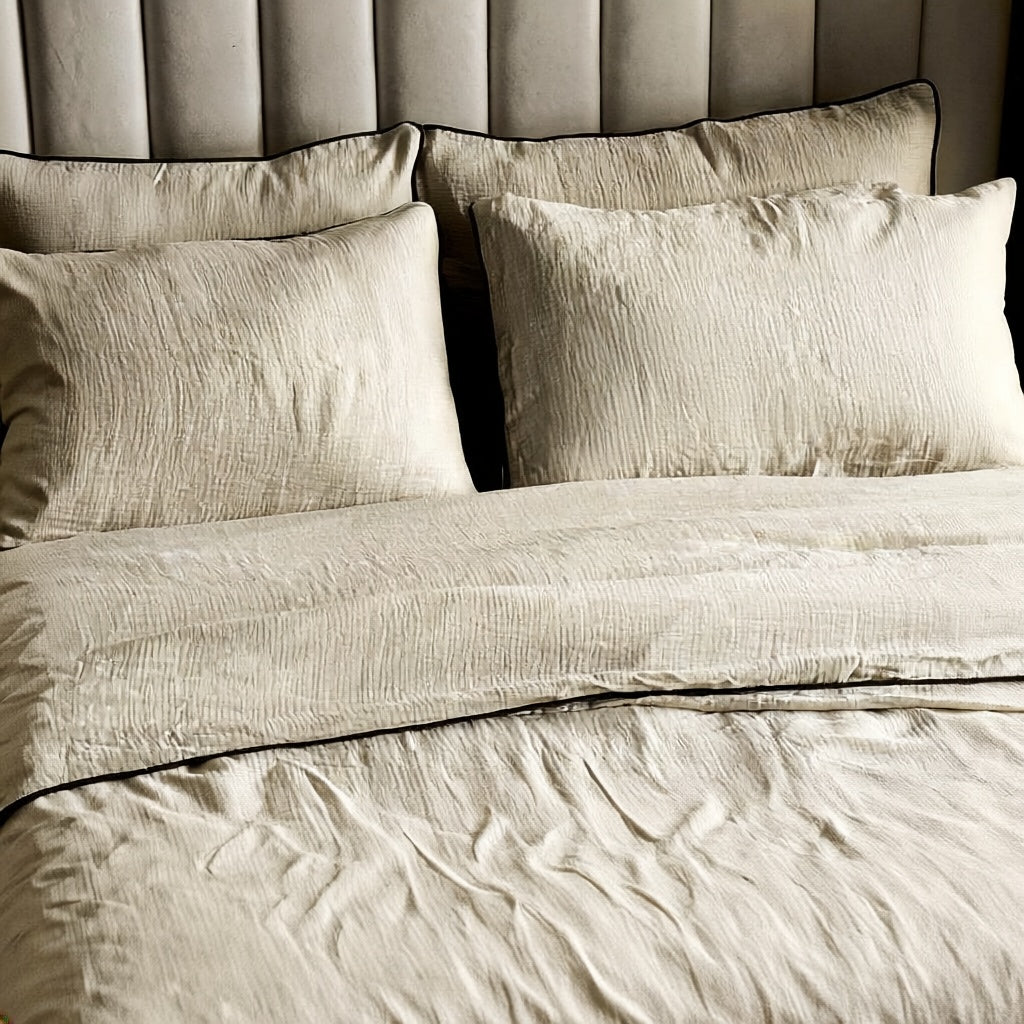 Bedding Set - Piped Cloud Cotton