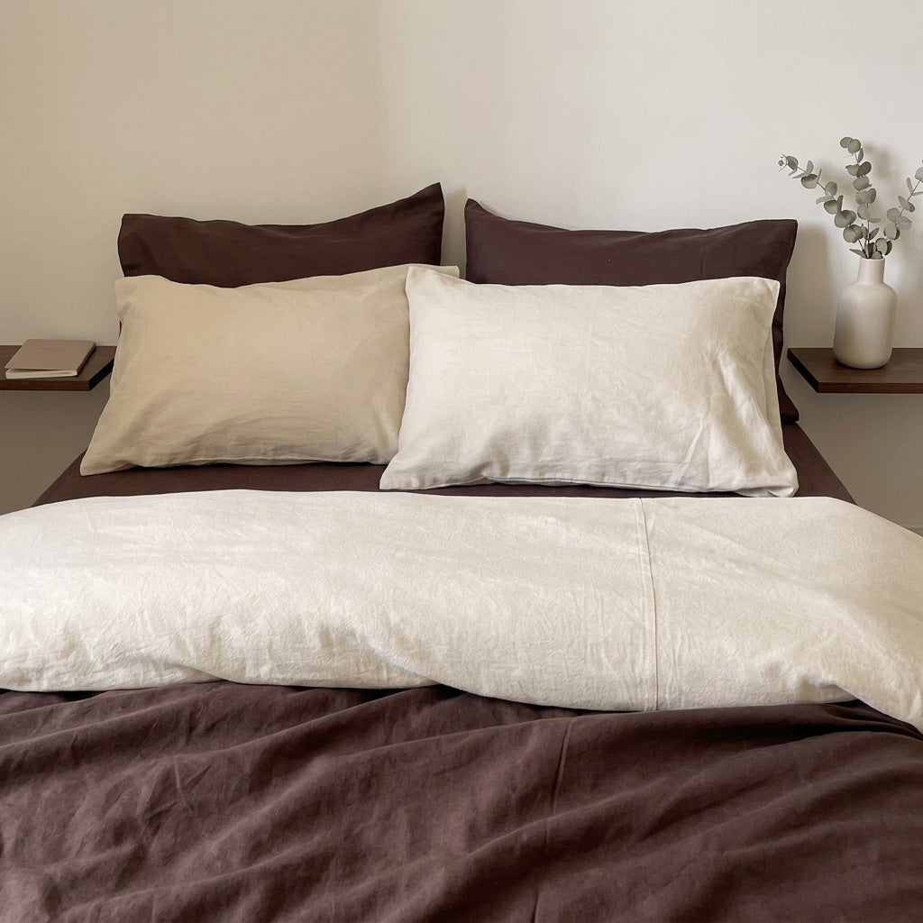 Two Tone Bedding Set - Plain Cotton