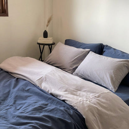 Two Tone Bedding Set - Plain Cotton