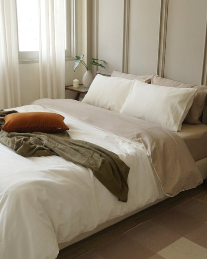 Two Tone Bedding Set - Plain Cotton
