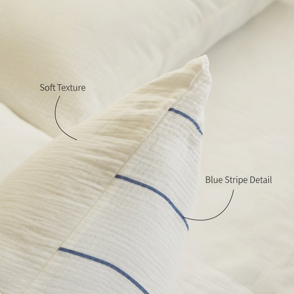 Pinstripe Bedding Set - Cloud Cotton