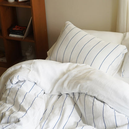 Pinstripe Bedding Set - Cloud Cotton