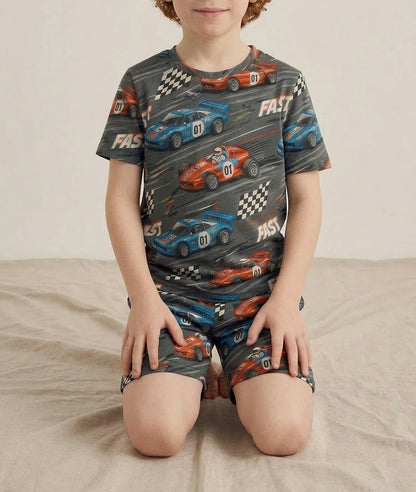 Speed Racer Short Crewneck Pyjama Set — Kids