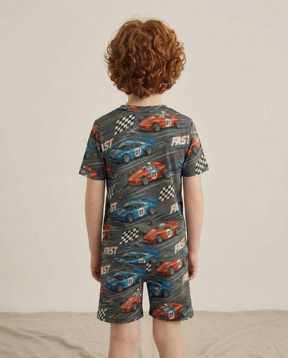 Speed Racer Short Crewneck Pyjama Set — Kids