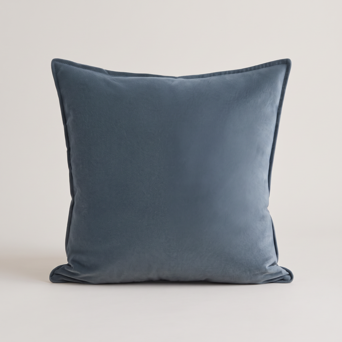 Two-tone flannel cushion cover in navy, single cushion