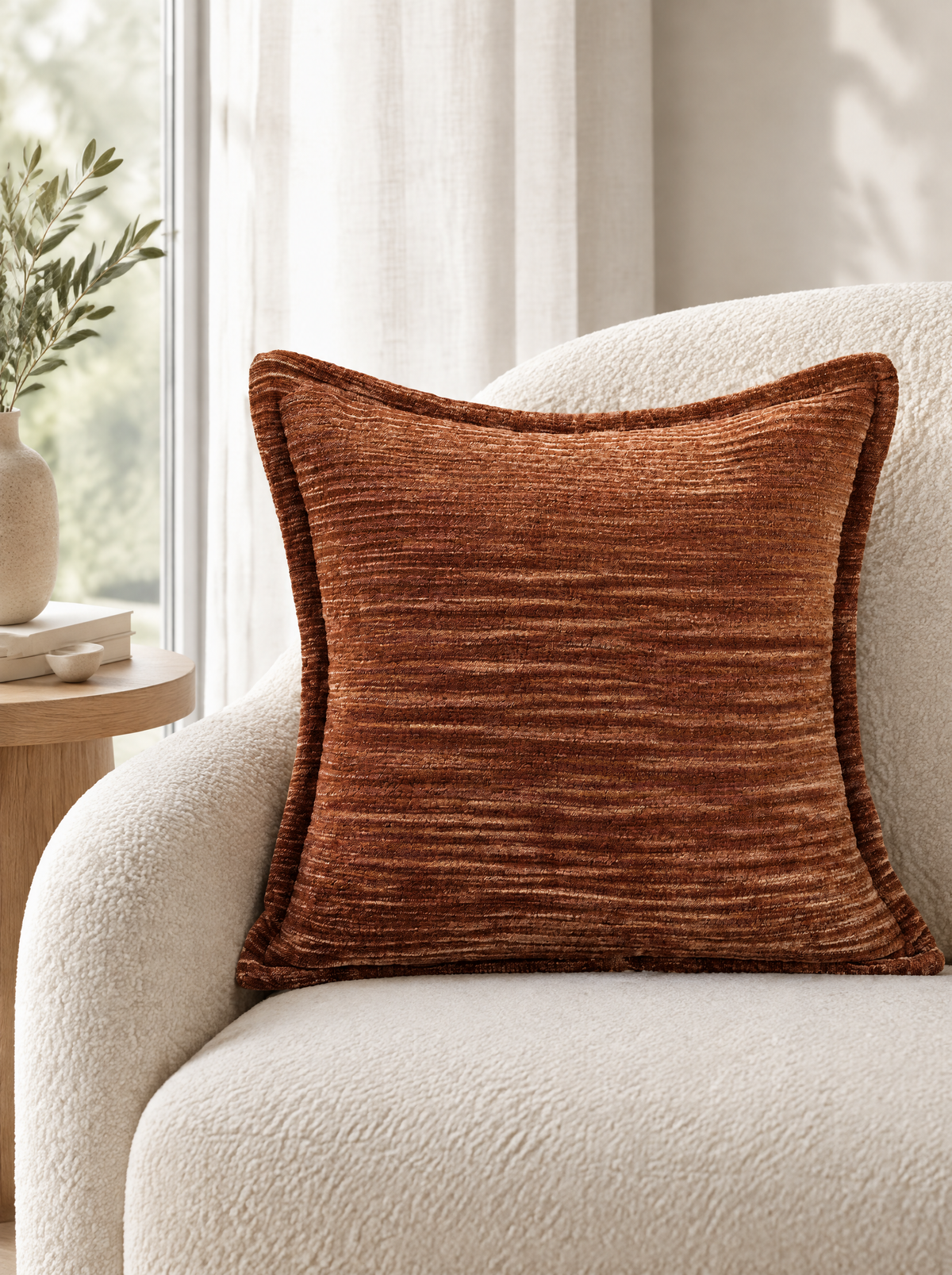 Washed Velvet Cushion Covers, styled at home