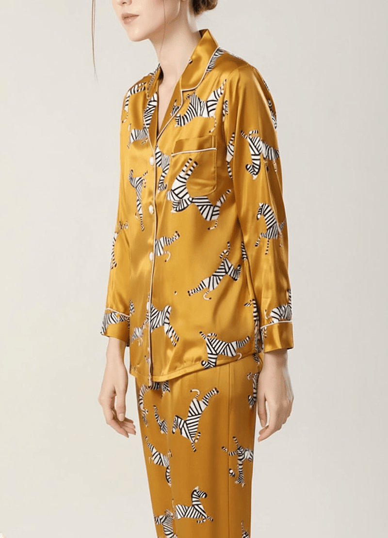 Luxury Zebra Long Pyjama Set — Women's