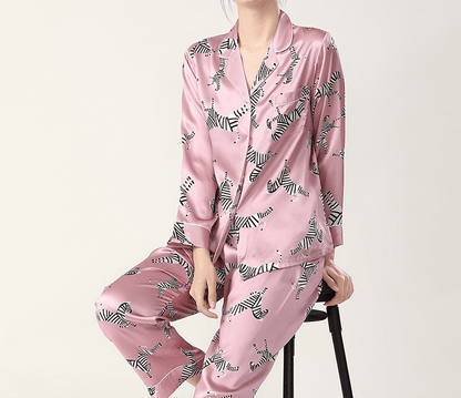 Luxury Zebra Long Pyjama Set — Women's