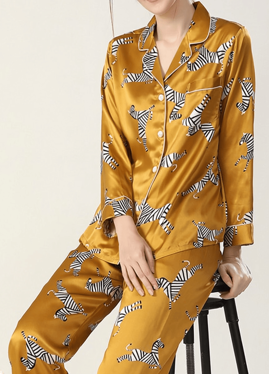 Luxury Zebra Long Pyjama Set — Women's