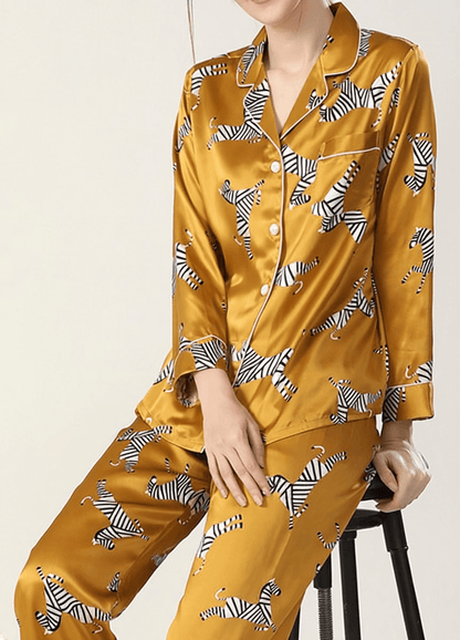 Luxury Zebra Long Pyjama Set — Women's