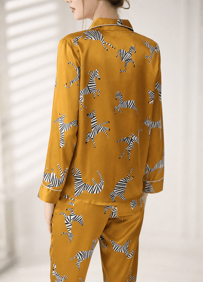 Luxury Zebra Long Pyjama Set — Women's