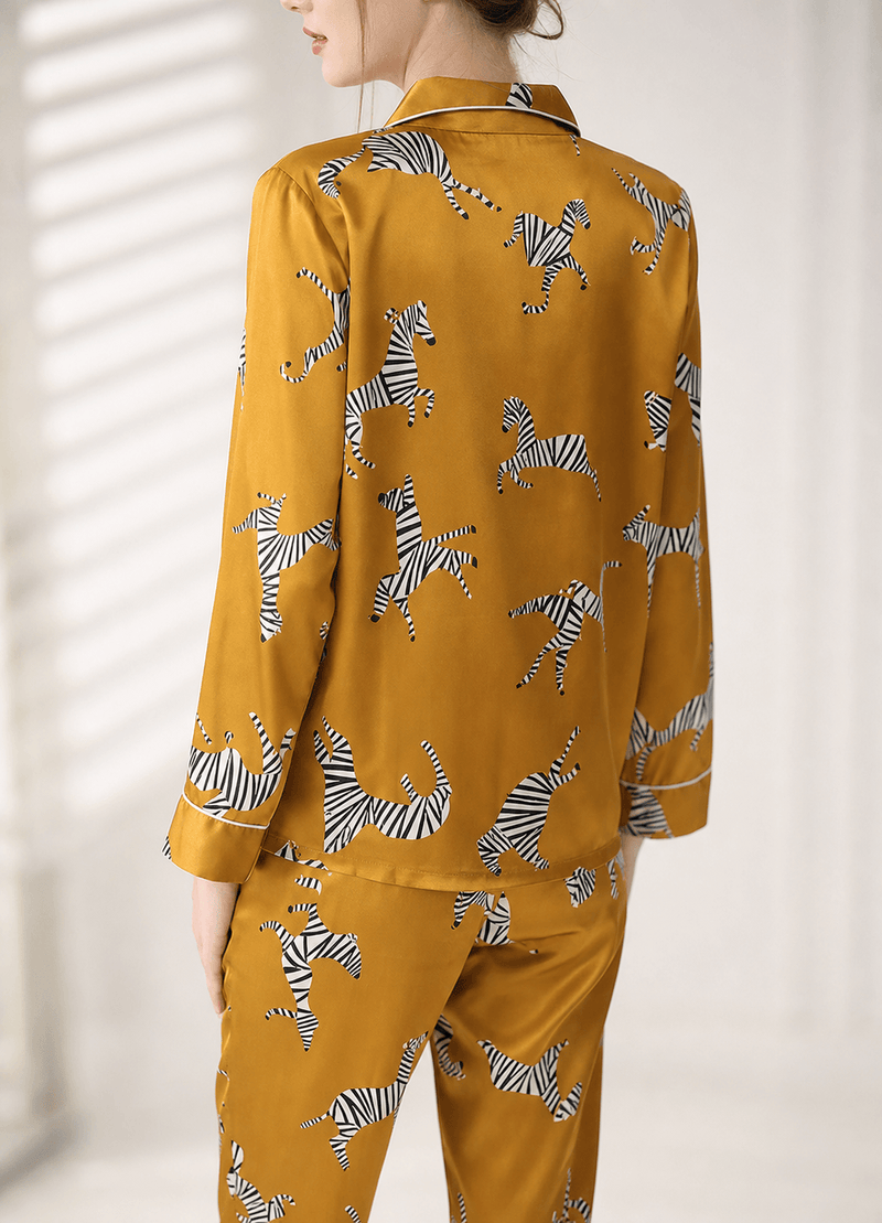 Luxury Zebra Long Pyjama Set — Women's